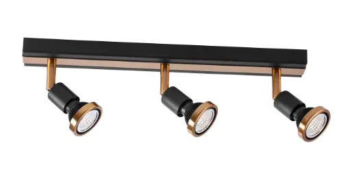 [3427008] ROBUS 3L GU10 LED 5W dim incl. zwart / brons