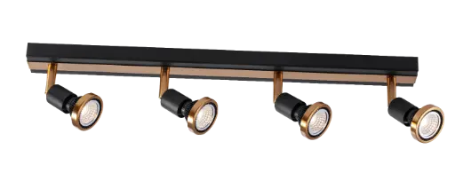 [3427009] ROBUS 4L bar GU10 LED 5W dim incl. zwart / brons