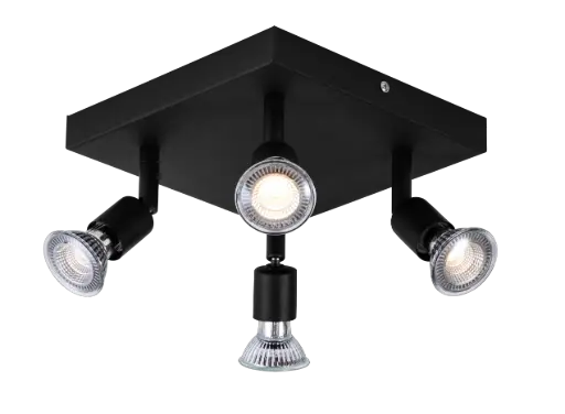 [3402245] RUNE 4L sqr GU10 LED 4,3W dim incl. zwart