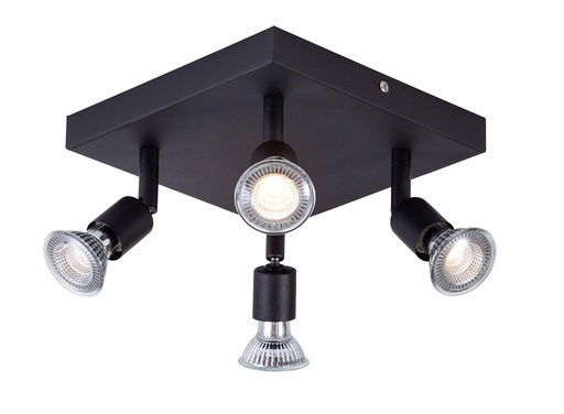 [3402245] RUNE 4L sqr GU10 LED 4,3W dim incl. zwart