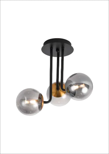 [3416262] TSURU plafond 3x G9 LED incl. mat zwart/brons
