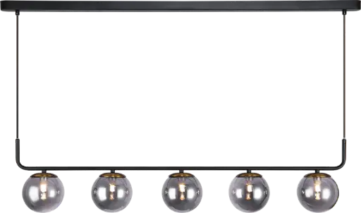 [3416265] TSURU pendel 5x G9 LED incl. mat zwart/brons