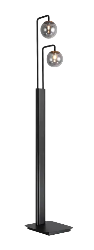 [3416269] TSURU vloerlamp 2x G9 LED incl. mat zwart/brons dimmer incl.
