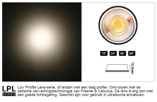 [8300108] HYBRIZ gen 2 Low profile lens 15°