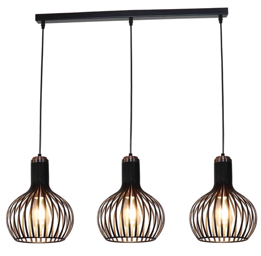 [3403554] RAGA 3x E27 pendel zwart+koper_3403554