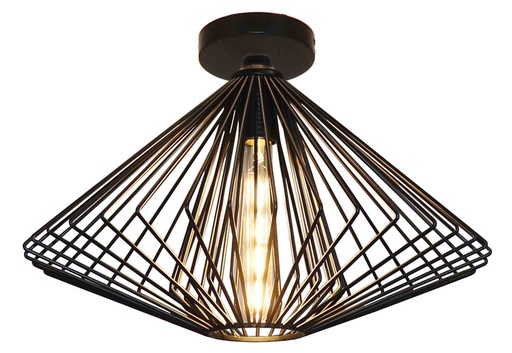 [3403563] DAXOS 1x E27 plafondlamp zwart Ø48cm