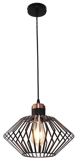 [3403570] SHURU 1x E27 pendel zwart + koper Ø32cm