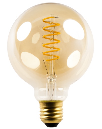 [8204254] E27 LED Globe Spiral G95 5W Amber 2200K Dimbaar
