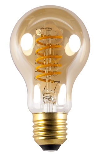 [8204251] E27 LED Spiral A55 5W Amber 2200K Dimbaar