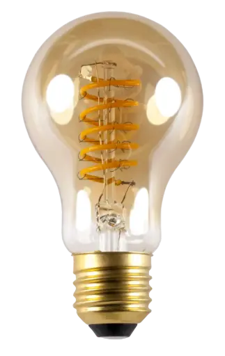 [8204251] E27 LED Spiral A55 5W Amber 2200K Dimmable