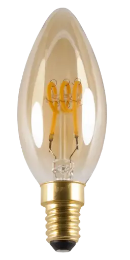 [8204250] E14 LED Kaars Spiral C35 3W Amber 2200K Dimbaar