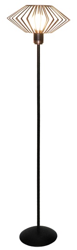 [3403575] SHURU 1x E27 vloerlamp zwart + koper