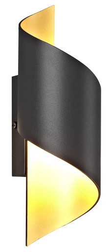 [4014422] HELIX Wandlicht zwart / goud G9 excl (max 40W)