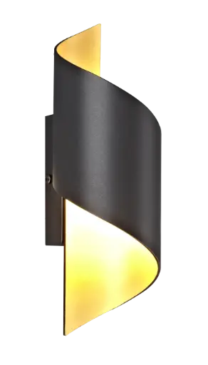 [4014422] HELIX Wandlicht zwart / goud G9 excl (max 40W)