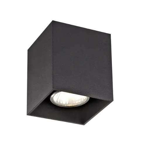 [4014441] BABAR Plafondlicht zwart vierkant 1xGU10 excl (max 50W)