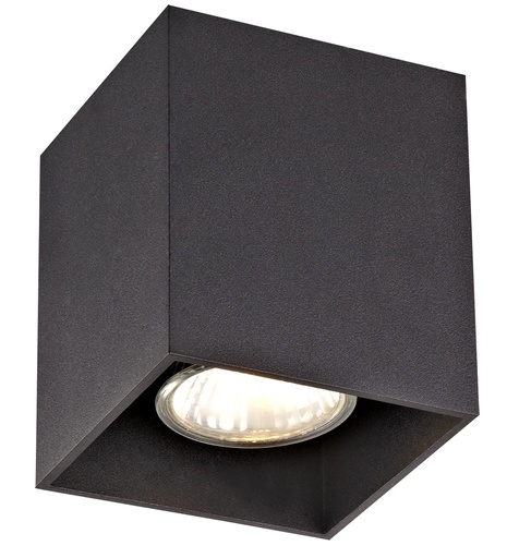 [4014441] BABAR Plafondlicht zwart vierkant 1xGU10 excl (max 50W)