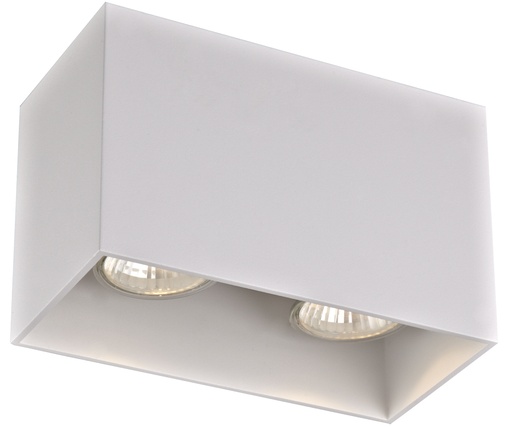 [4014445] BABAR Plafondlicht wit vierkant 2xGU10 excl (max 50W)