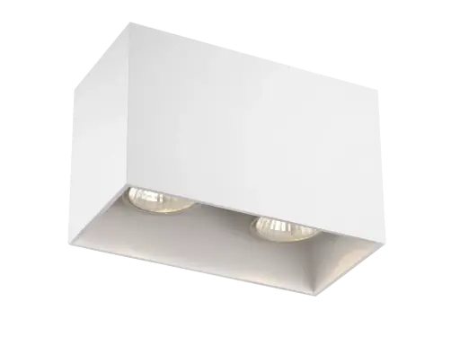 [4014445] BABAR Plafondlicht wit vierkant 2xGU10 excl (max 50W)