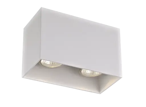 [4014445] BABAR Plafondlicht wit vierkant 2xGU10 excl (max 50W)