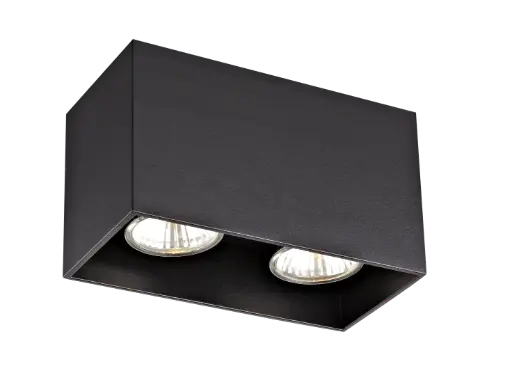 [4014446] BABAR Plafondlicht zwart vierkant 2xGU10 excl (max 50W)
