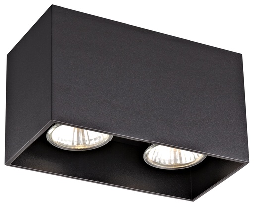 [4014446] BABAR Plafondlicht zwart vierkant 2xGU10 excl (max 50W)
