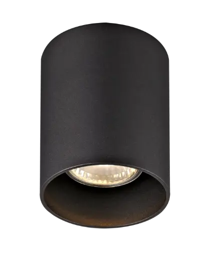 [4014451] BABAR Plafondlicht zwart rond 1xGU10 excl (max 50W)