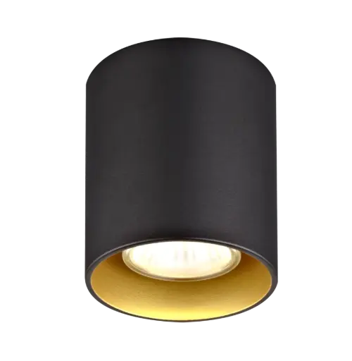 [4014452] BABAR Plafondlicht zwart / goud rond 1xGU10 excl (max 50W)