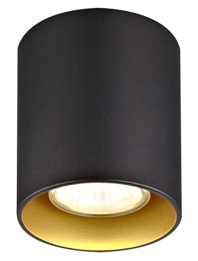 [4014452] BABAR Plafondlicht zwart / goud rond 1xGU10 excl (max 50W)
