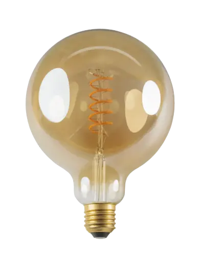 [8204256] E27 LED Globe Spiral G125 5W Amber 2200K Dimbaar