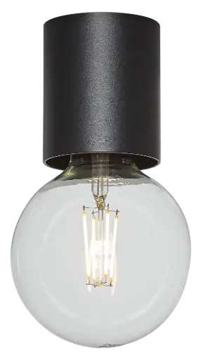 [4014481] BABU Plafondlicht zwart 1x E27 excl (Ø80x84)