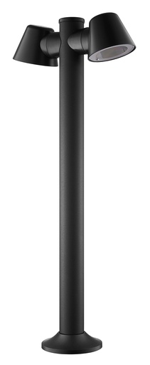 [3390102] TATTI Paal IP54, zwart, 2x GU10 excl