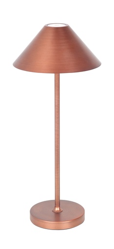 [3430041] QUTE LED tafellamp 3W 320Lm IP54, herlaadbaar, batterij incl, koper