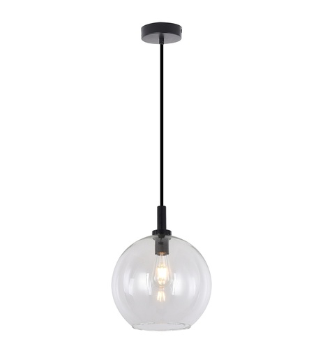 [3403621] OSIRA Pendel E27 Zwart, helder glas Ø250mm