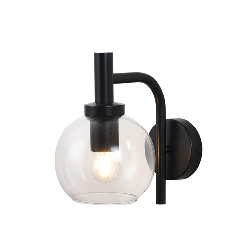 [3403627] OSIRA Wandlicht E27 Zwart, helder glas Ø150mm