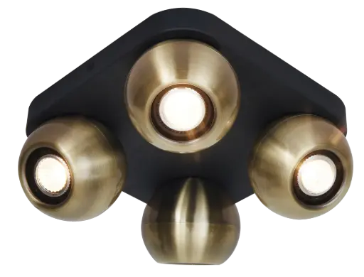 [3433044] TRITON 4L vierkant, GU10 (excl) zwart / brons