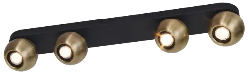 [3433045] TRITON 4L balk, GU10 (excl) zwart / brons