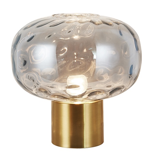 [3403658] OKIRU Tafellamp E27 Goud + as grijs glas Ø300mm