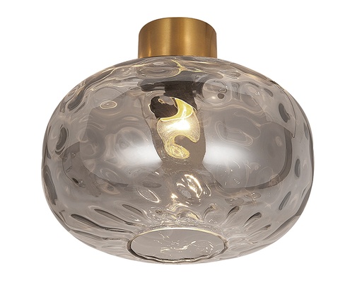 [3403659] OKIRU Plafond lamp E27 Goud + as grijs glas Ø300mm