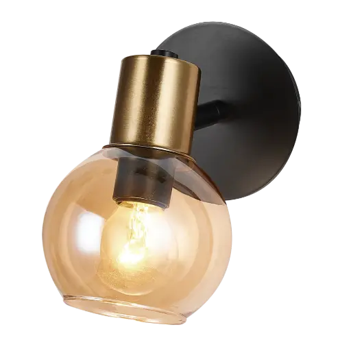 [3403641] OSIRA Wand licht 1x E14 amber glas + schakelaar
