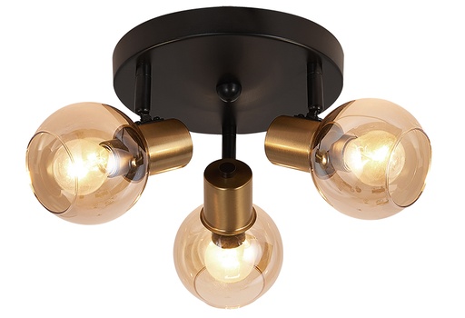 [3403643] OSIRA Plafond licht 3x E14 amber glas