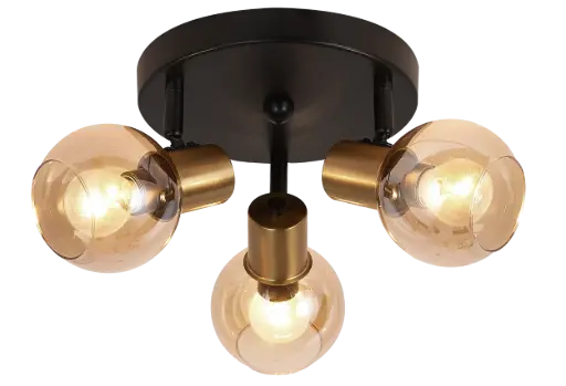 [3403643] OSIRA Plafond licht 3x E14 amber glas