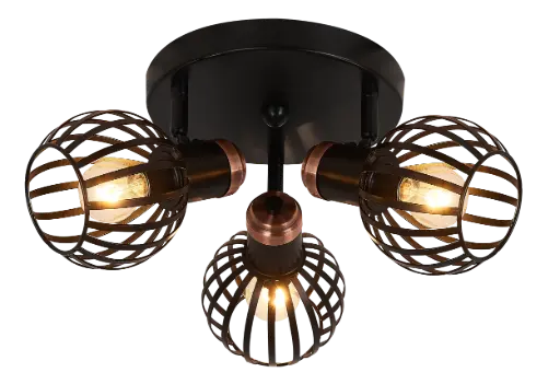[3403653] RAGA Plafond licht 3x E14 zwart / brons