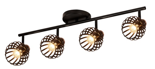 [3403654] RAGA Plafond licht balk 4x zwart / brons