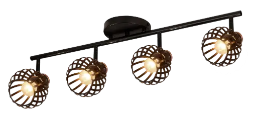 [3403654] RAGA Plafond licht balk 4x zwart / brons