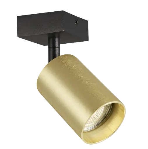 [4014521] TABOO 1L GU10 (excl) zwart + geborsteld goud, spot