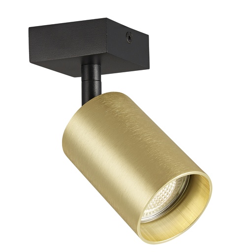 [4014521] TABOO 1L GU10 (excl) zwart + geborsteld goud, spot