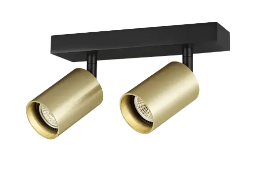 [4014522] TABOO 2L GU10 (excl) zwart + geborsteld goud, spot
