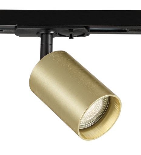 [TR0135G] TABOO 1L monofase trackspot GU10 (excl) zwart + geborsteld goud