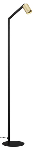 [4014528] TABOO 1L GU10 (excl) zwart + geborsteld goud, vloerlamp