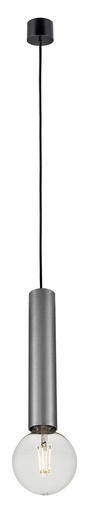 [4014632] TABOO pendel E27 (excl) zwart + geborsteld staal